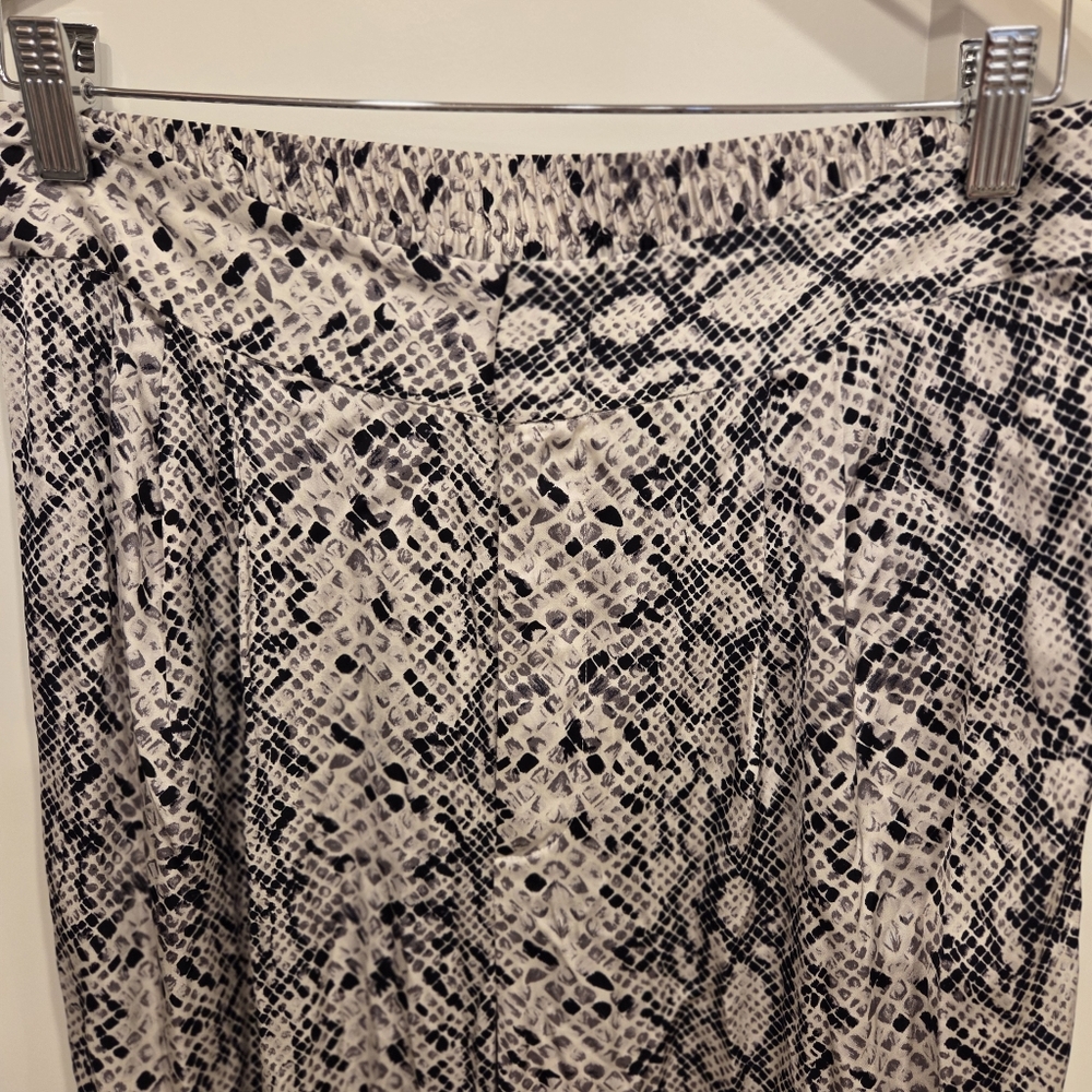 Good American Purely Python Print Satin Wide Leg … - image 3